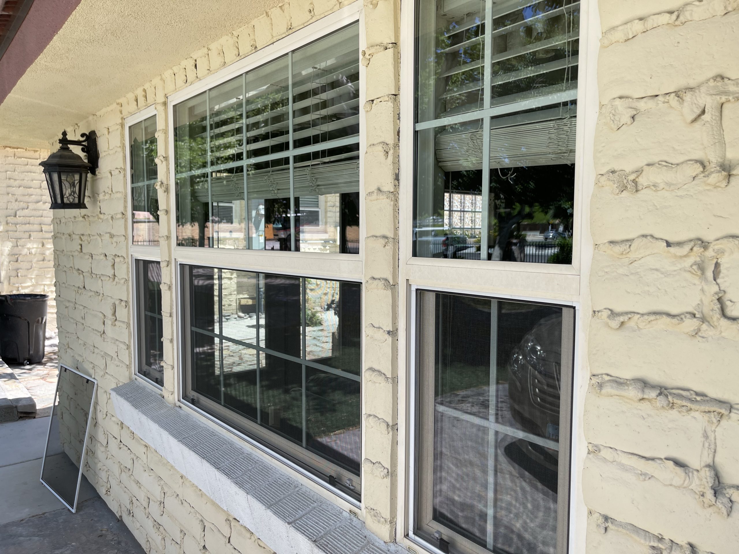 Custom window screen installation on a Summerlin home