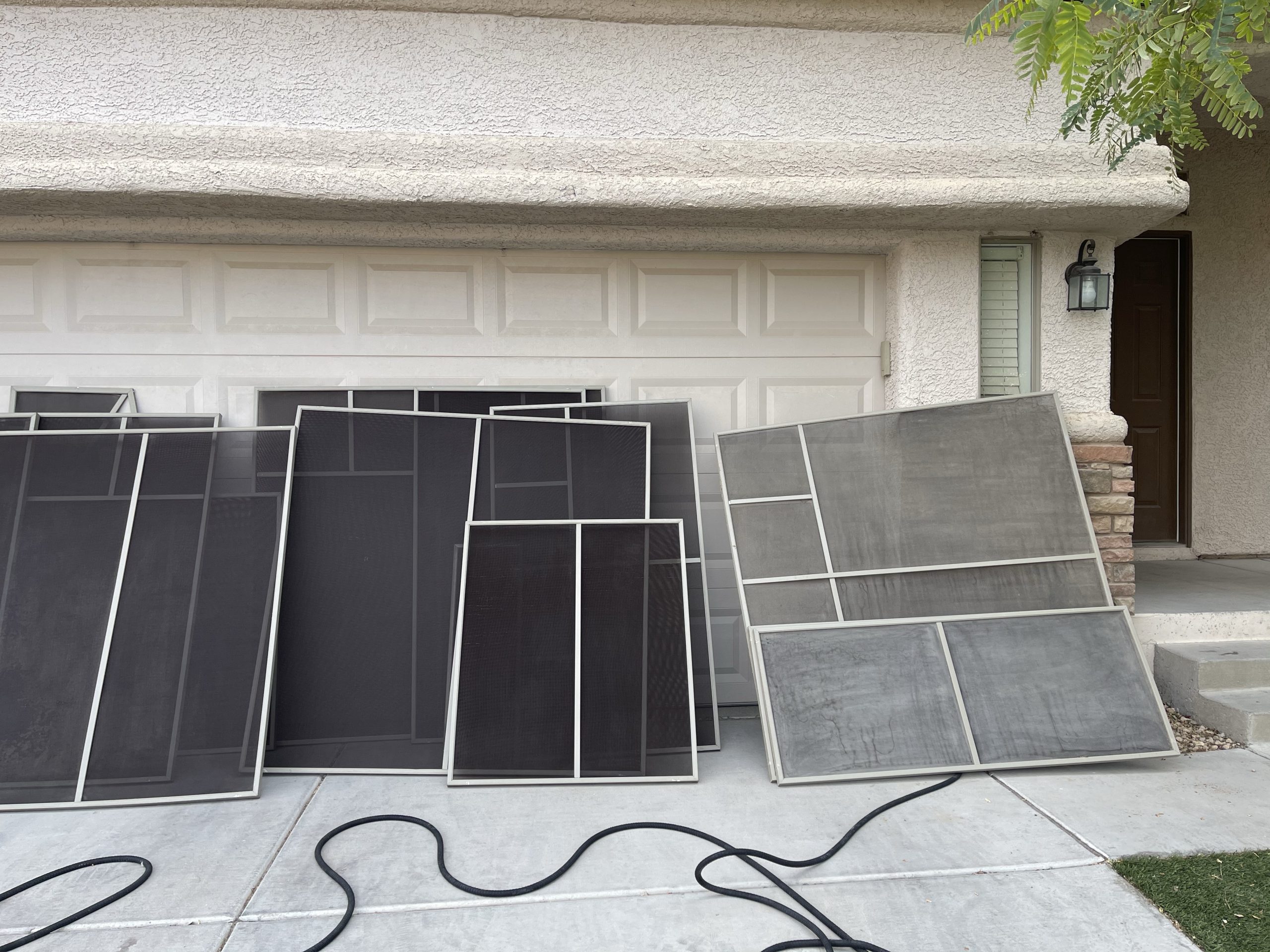 Cleaned Solar Screens